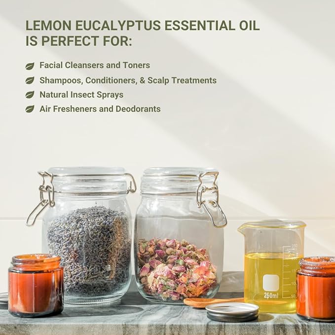 Lemon Eucalyptus Oil by Eucaliptus from Brazil - Pure Lemon Eucalyptus - 100% Pure Steam Distilled Natural Aceite de Eucalipto Limón - Aromatherapy - Premium Therapeutic Grade (8oz)