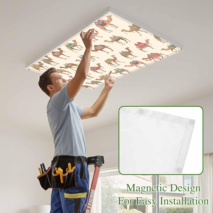 Fluorescent Light Covers for Ceiling Lights Desert Camel Magnetic Light Filters - Image 3