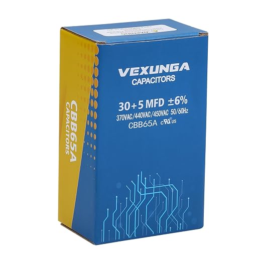 VEXUNGA 30/5 uF 30+5 MFD 370V 440V 450V Oval Dual Run Start AC Capacitor 30 5 - Image 6