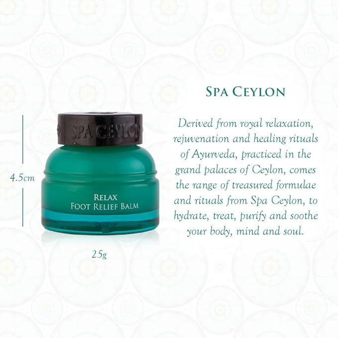 SPA CEYLON RELAX Foot Relief Balm | Instant Cooling & Soothing | relief for tired & fatigued feet | Hydrating | 100% Natural | Suitable for all skin types