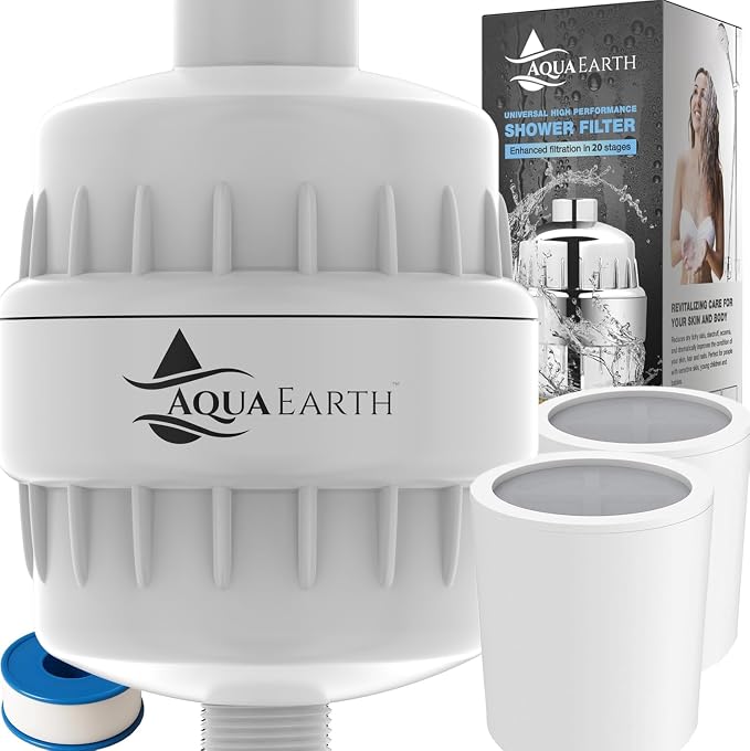 Shower Head Filter For Hard Water 20 Stages to Remove Chlorine Fluoride Water by FindYourAquaEarth