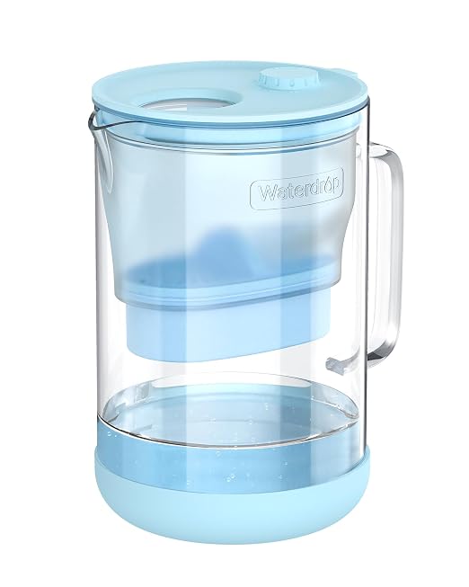 Waterdrop Large Glass Alkaline Water Filter Pitcher by Waterdrop