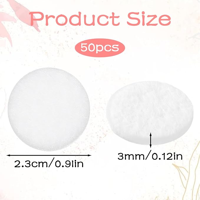 50 Pcs Diffuser Refill Pads, 0.9 x 0.1 Inch Round Essential Oil Perfume Refill - Image 3