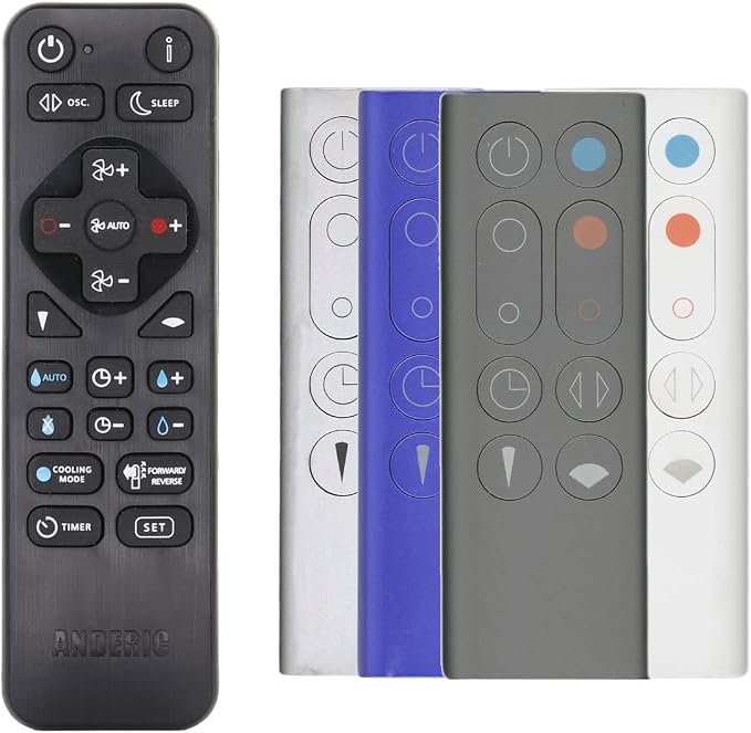 Universal Remote for Dyson HP01 Pure Hot+Cool Purifying Heater Fan by Anderic