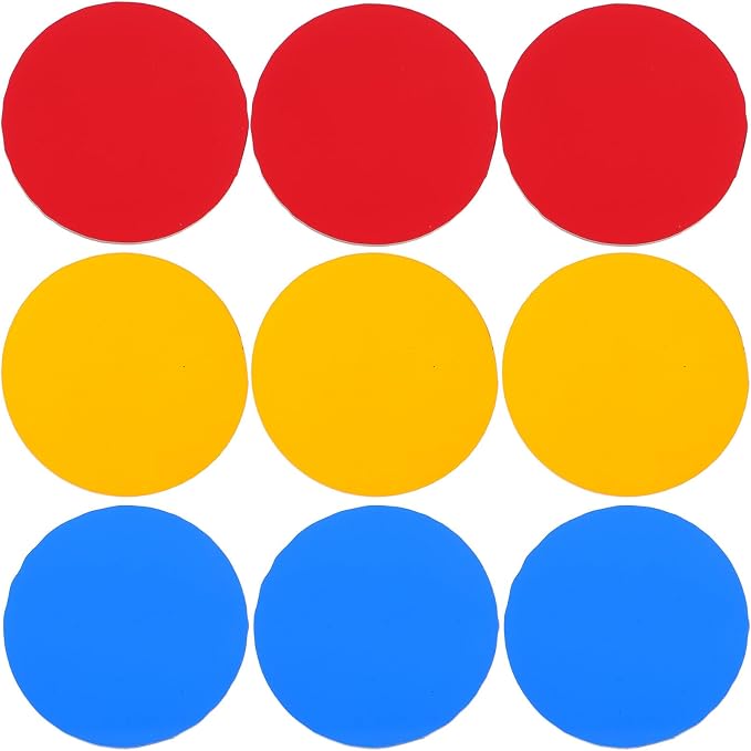 Educational Color Filter Boards 9 Pieces Circular Transparent Color Film Sheets by SOLUSTRE