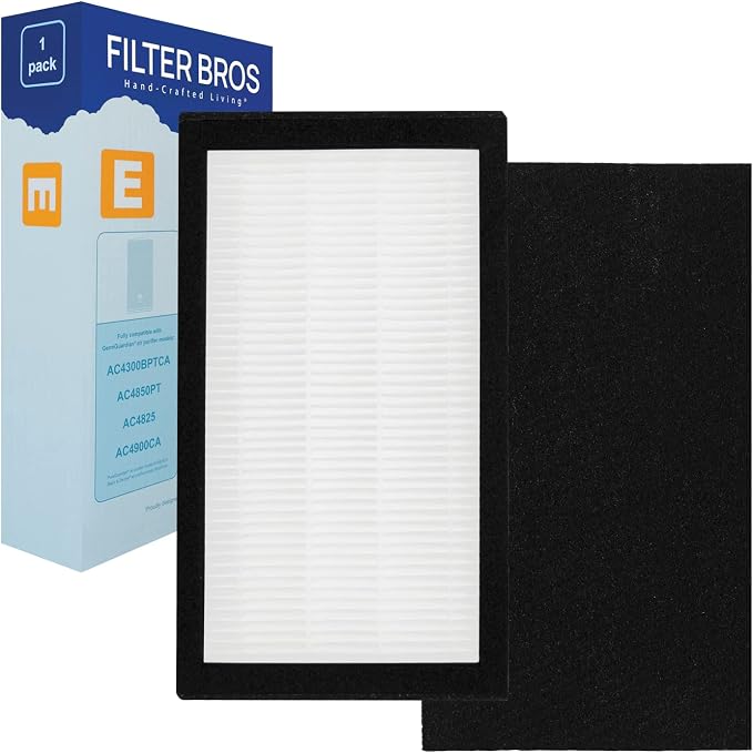 Filter Bros HEPA Filter E Replacement Fits GermGuardian FLT4100 AC4100 AC4175 by FilterBrosHand-CraftedLiving