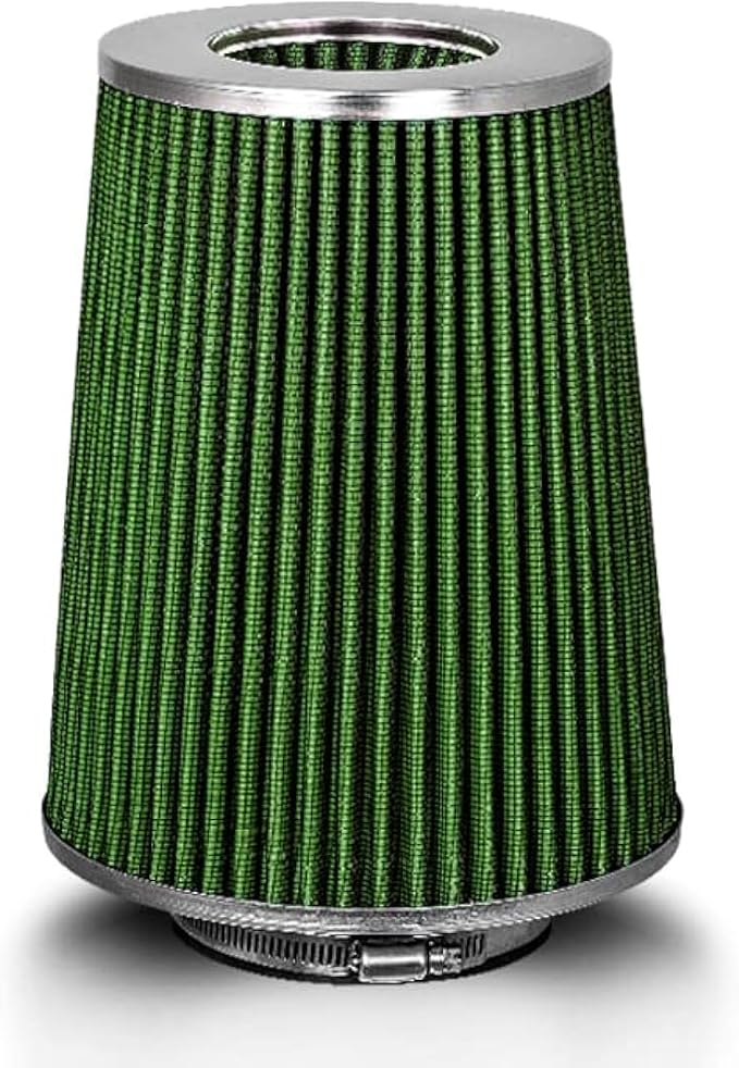 GREEN 4" 102 mm Inlet Truck Air Cone Replacement Performance Washable Clamp-On by RtunesRacing
