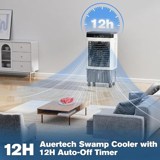 Auertech 8.2 Gal Swamp Cooler, 2800 CFM Windowless Portable Air Conditioner - Image 2