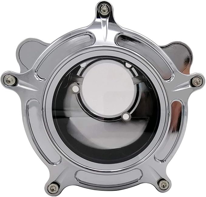 Harley Air Cleaner Chrome See Through Intake Filter Kit Cnc Cut - Image 2