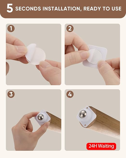 4 Pack Self Adhesive Caster Wheels - Image 5