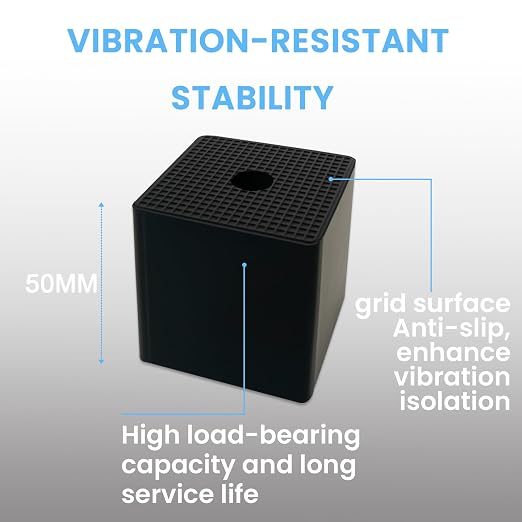 Rubber Anti-Vibration Pads & Shock Absorbing Pads 4 Pack, 50×50×50 mm Thick - Image 5