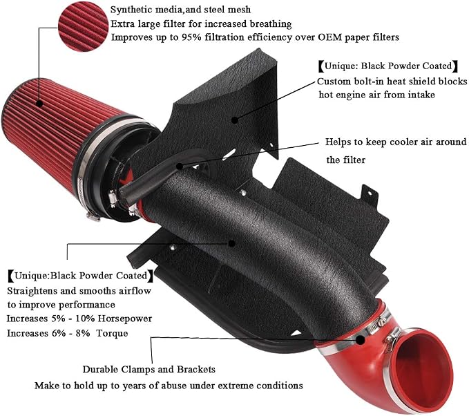 4" inches Performance Cold Air Intake Kit - Image 2