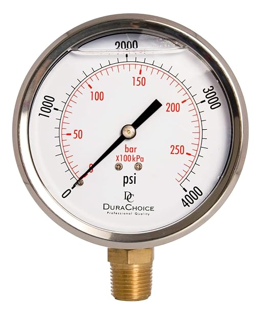4" Oil Filled Pressure Gauge - Image 4