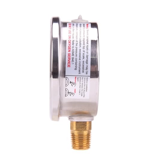 MEASUREMAN Pressure Gauge 1/4 NPT, 0-100psi/kPa Glycerin Filled Pressure Gauge - Image 4