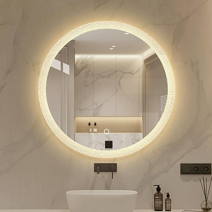 Round LED Bathroom Mirror, Wall Mounted Mirror - Image 3