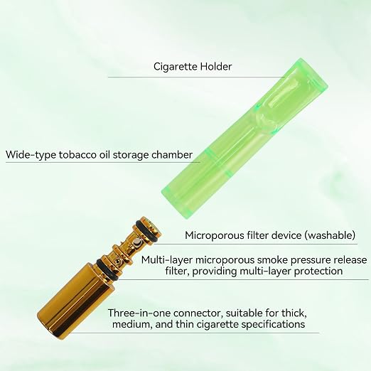 Cigarette Filter with Five Times Gold Coating, Clean Tar Tobacco Filter with - Image 4