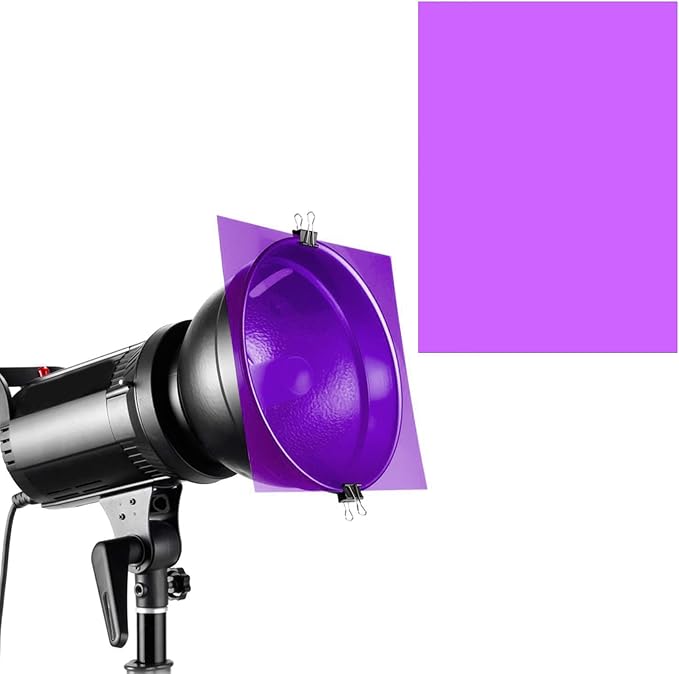 Lystaii 9pcs Halloween Gel Light Filter Color Correction Colored Overlays - Image 4