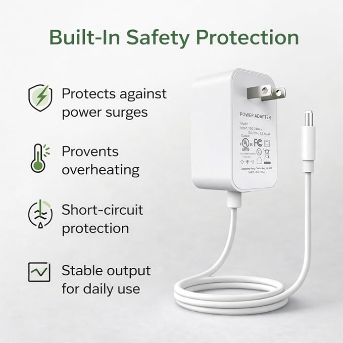12V Power Cord Replacement Compatible - Image 3