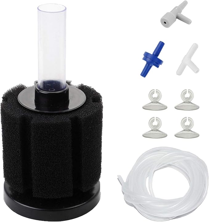 AQUANEAT Aquarium Air Powered Sponge Filter, Fish Tank Bio Bubble Filter by Aquaneat