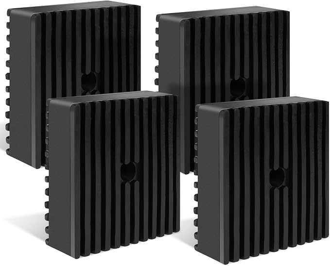 4 Pack Heavy-Duty Anti-Vibration Rubber Pads – Solid 4"x4"x1.2" | Noise by Unknown
