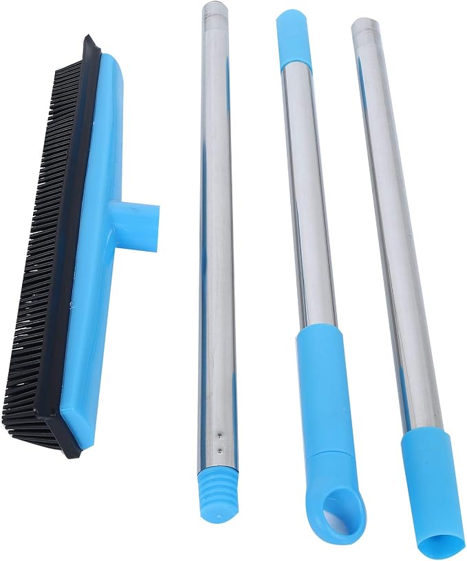Multifunctional Broom, Telescopic Carpet Rake Rubber Pp 12.6in Brush Easy Wash by KELFEEAO