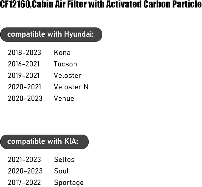 CF12160, Cabin Air Filter with activated carbon particle - Image 5
