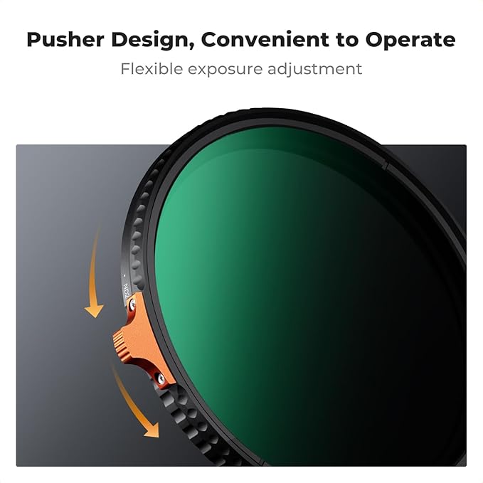 K&F CONCEPT 58mm Ultra-Low Reflectivity Putter Variable ND Filter ND2-ND400 28 - Image 6