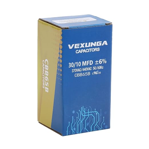 VEXUNGA 30/10 uF 30+10 MFD 370VAC or 440VAC Dual Run Start Round A/C Capacitor - Image 5