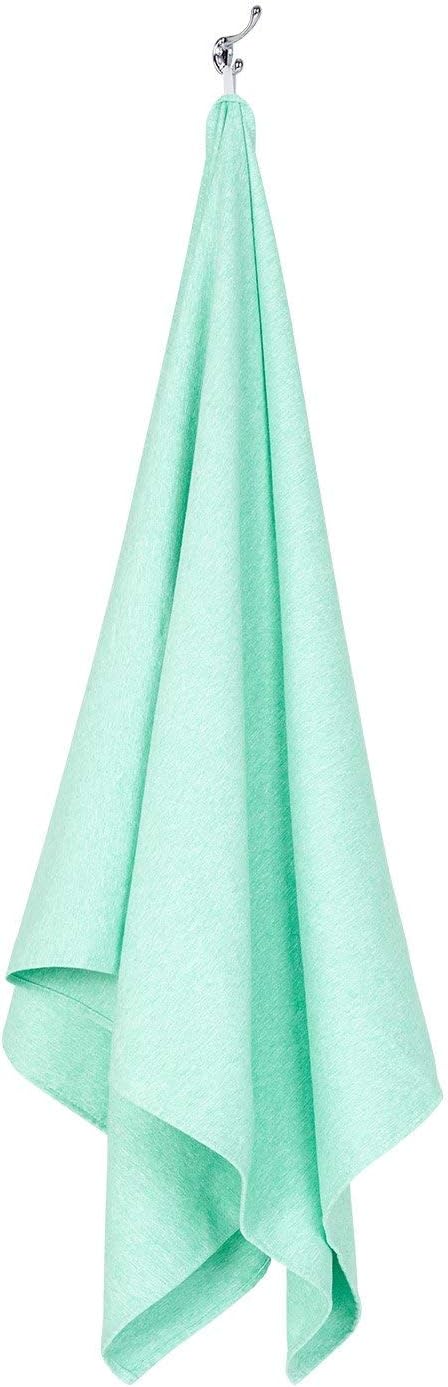 Dock & Bay Beach Towel - Quick Dry, Sand Free - Compact, Lightweight - 100% Recycled - Includes Bag - Rainforest Green, Large (160x90cm, 63x35)