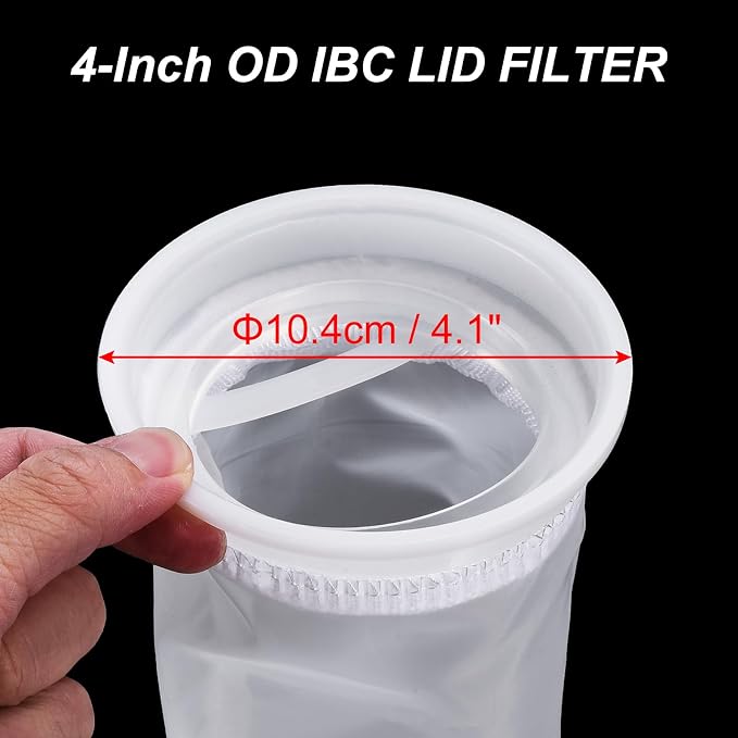 PATIKIL 4" IBC Lid Filter 2 Pack 210mm Long Washable Nylon Fine Mesh Filter IBC - Image 3