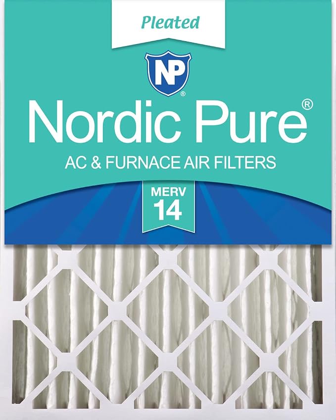 Nordic Pure 20x25x4 Pleated MERV 14 Air Filter 1 Pack by NordicPure
