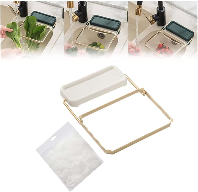 50Pcs Kitchen Residue Mesh Bag Sink Strainer Collapsible Food Catcher Square by Unknown