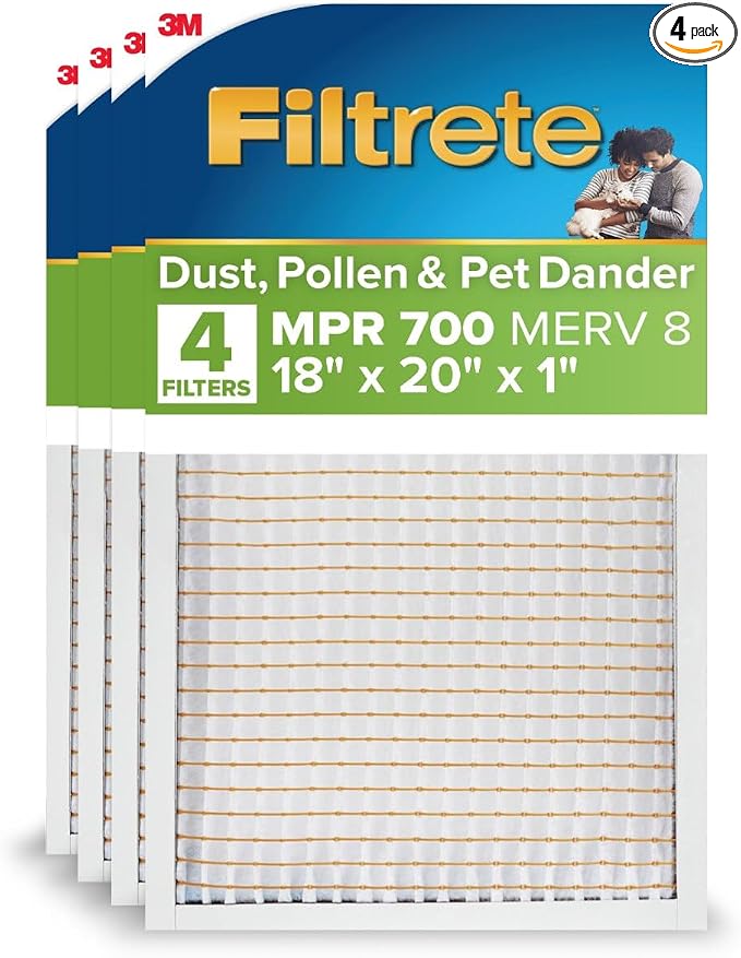 Filtrete 18x20x1 AC Furnace Air Filter, MPR 700, MERV 8, Tough on Pollen by Filtrete