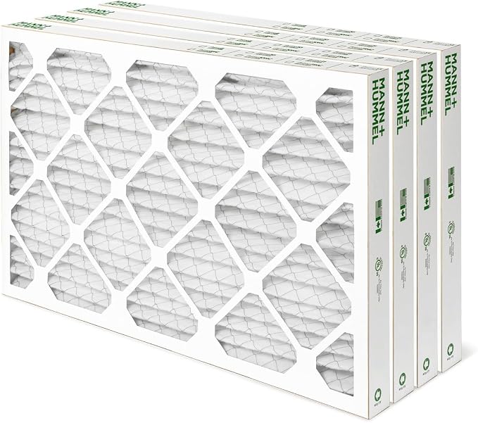 Mann+Hummel 16x24x2 MERV 8 Pleated HVAC AC Furnace Air Filters. 4 Pack. by MannHummel