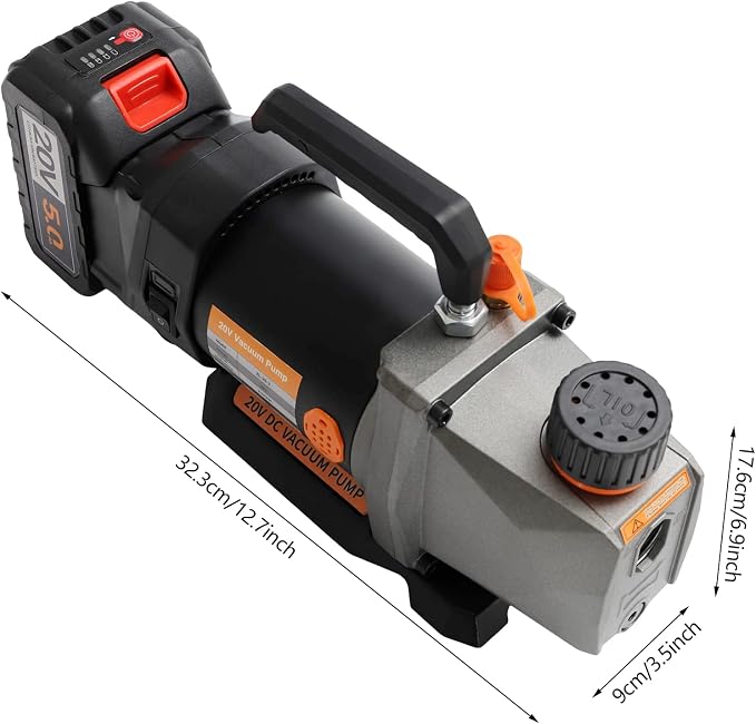 Single-Stage Vacuum Pump, 2.5CFM 20V Lithium Battery Strong Power DC Inverter - Image 6