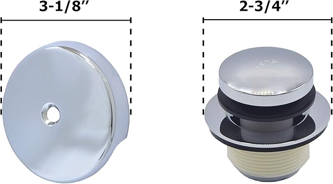 Tip-Toe Bath Drain Trim Kit (Chrome)