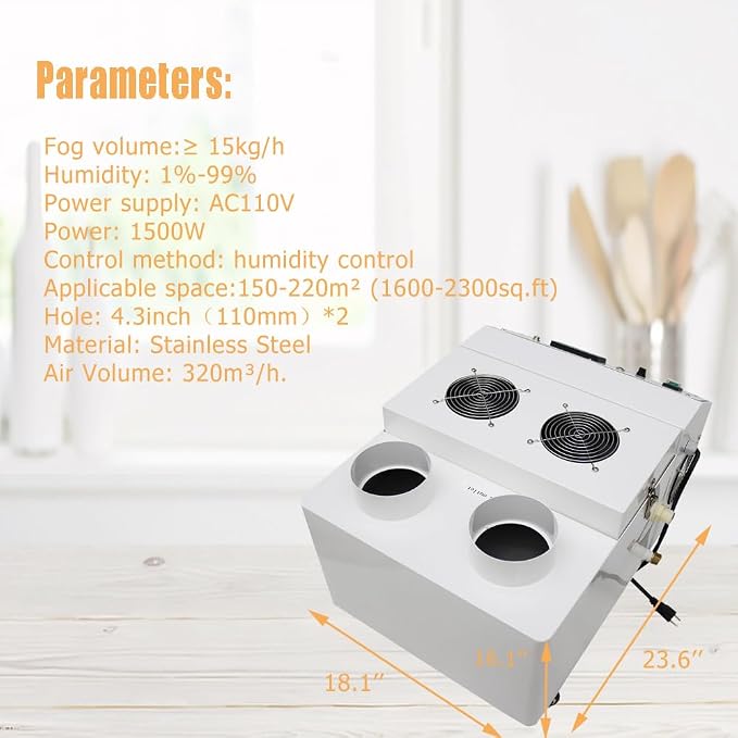 Ultrasonic Humidifier Cooler Sprayer 15kg/h Commercial Humidifier Commercial - Image 5