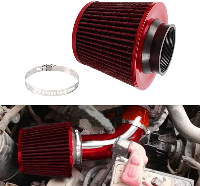 3-inch Cold Air Intake Filter 76mm, High Performance Clamp-On Engine Intake Air - Image 6