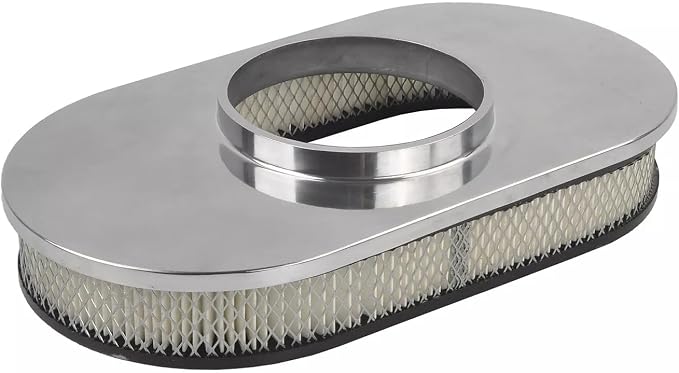 BestParts 15" Oval Full Finned Air Cleaner Aluminum Air Cleaner Assembly - Image 5