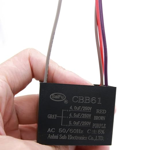 CBB61 Capacitor 4uf+4.5uf+5uf 250V AC Ceiling Fan 4 Wire 50/60Hz - Image 4