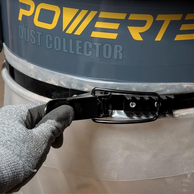 POWERTEC 70426 Dust Collector Bags and Clamp Set | 21" x 31" x 1 Micron Filter - Image 13