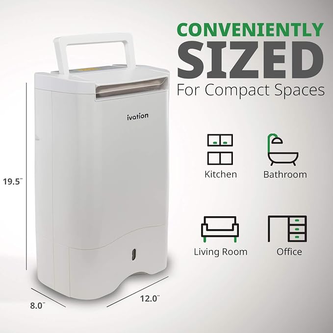 Ivation 19 Pint Small-Area Desiccant Dehumidifier Compact and Quiet - - Image 5