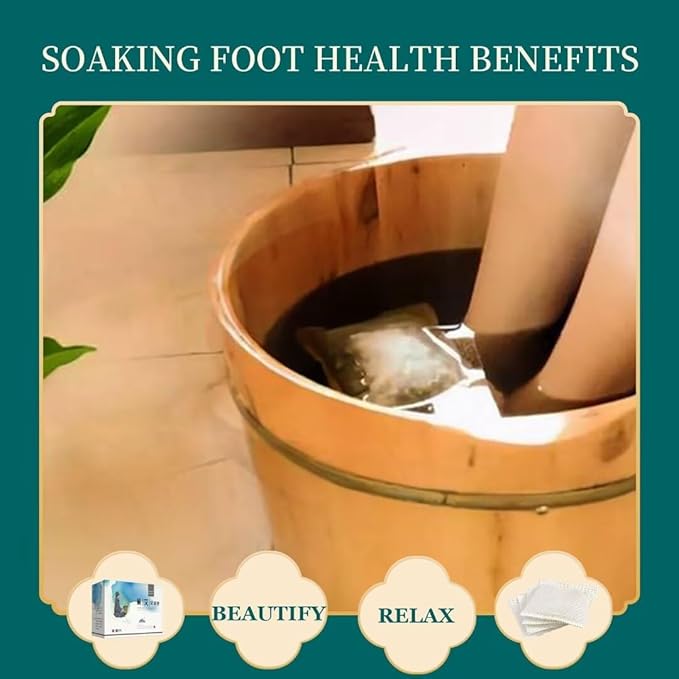 30 Bags Herbal Foot Soak with Mugwort & Ginger, Relaxing Foot Bath for Daily Wellness, 900g Natural Plant-Based Formula, 泡脚药包