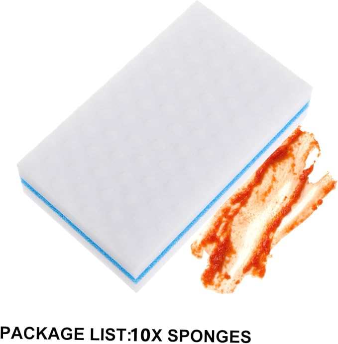 Luxshiny 10pcs Three-Layer Reusable Kitchen Sponge Scrubber Lightweight - Image 3