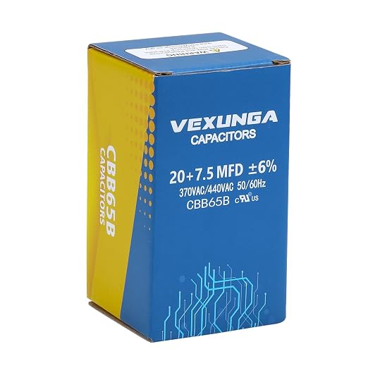 VEXUNGA 20/7.5 uF 20+7.5 MFD 370V or 440V Dual Run Start Round A/C Capacitor 20 - Image 5
