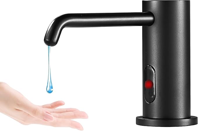 Automatic Soap Dispenser Touchless for Kitchen and Bathroom, Sink Built in Commercial Electric Soap Dispenser,Upgraded Infrared Sensors Brass Material, with Bottle and Pump 33.81oz/1000ml