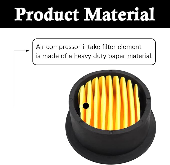 4pcs Air Compressor Replacement Filter Elements, Air Compressor Intake Paper - Image 3