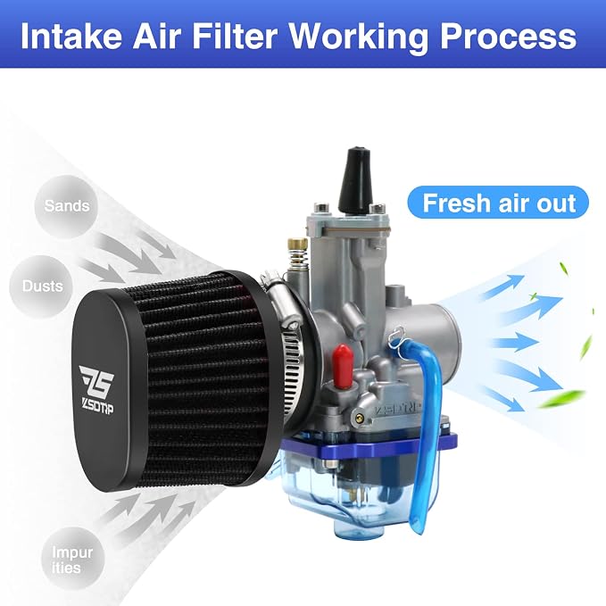 2PCS Motorcycle Air Filter Universal 45MM Replacement Engine Filter High - Image 6