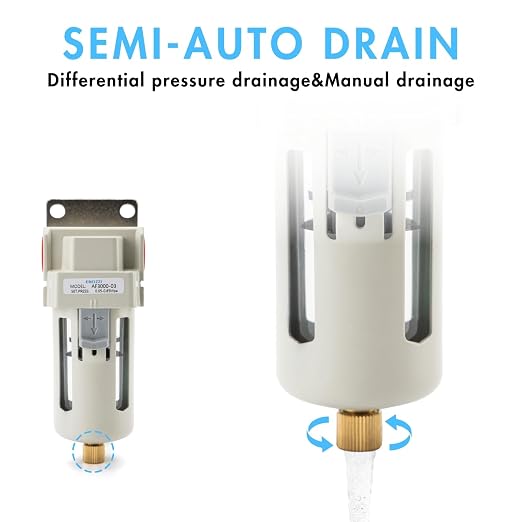3/8" NPT Air Dryer for Compressor | Compressed Air Line Filter | 5 Micron Brass - Image 5