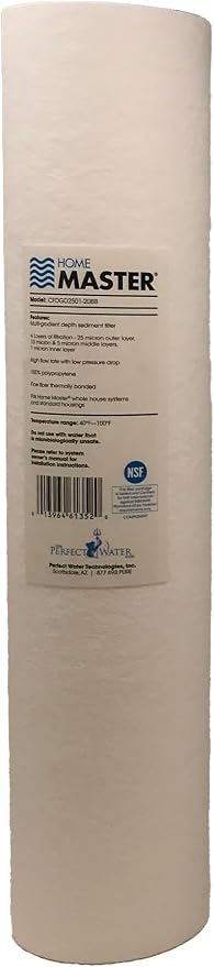 Home Master Whole House 4-Layer Sediment 25 to 1 Micron, Radial Flow GAC Carbon - Image 5